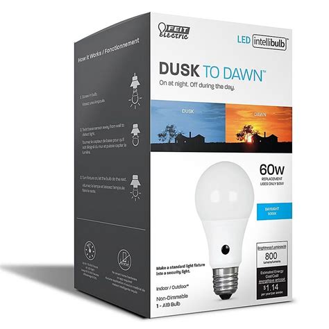 Feit Electric 60Watt Equivalent Dawn to Dusk Sensor LED Light Bulb